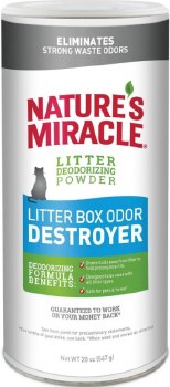 Natures Miracle Litter Box Odor Destroyer Powder 20oz