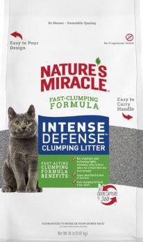 Natures Miracle Intense Defense Unscented Clumping, Cat Litter, 20lb