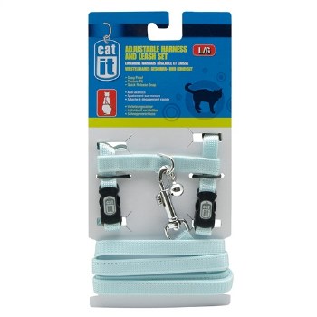 CatIt Adjustable Harness Set, Blue, Large