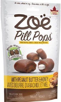 Zoe Pill Pops Peanut Butter with Honey Dog Treats 3.5oz