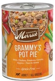 Merrick Grain Free Grammys Pot Pie Recipe with Chicken Canned Wet Dog Food 12.7oz