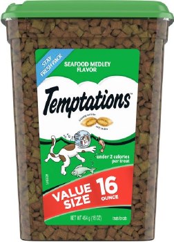 Whiskas Temptations Seafood Medley Flavor Cat Treats 16oz