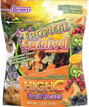 FMBrowns Tropical Carnival Gourmet High C Small Animal Fruit Treats 2.25oz