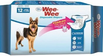 Four Paws Wee Wee Disposable Diapers, Large Extra Large, 12 count