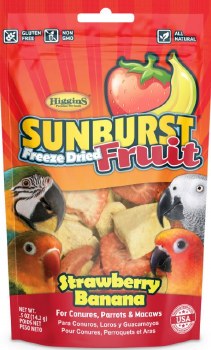 Higgins Sunburst Freeze Dried Fruit Bird Treat, Strawberry and Banana .5oz
