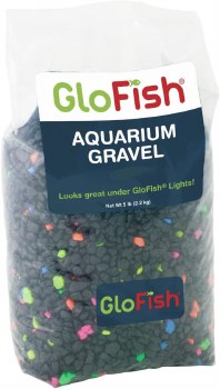 GloFish Aquarium Gravel, Fluorescent Highlights, 5lb