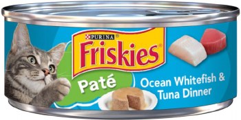 Purina Friskies Whitefish and Tuna Pate, Wet Cat Food, 5.5oz