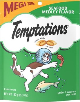 Whiskas Temptations Seafood Medley Flavor Cat Treats 6.35oz