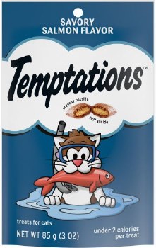 Whiskas Temptations Savory Salmon Flavor Cat Treats 3oz