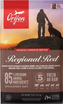 Orijen Grain Free Regional Red, Dry Dog Food, 4.5lb