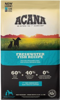 Acana Freshwater Fish Grain Free Dry Dog Food, 25lb