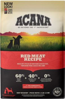 Acana Red Meat Formula, Grain Free, Dry Dog Food, 13lb