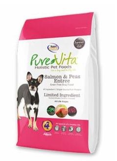 Pure Vita Grain Free Salmon and Peas Formula Dry Dog Food 15lb