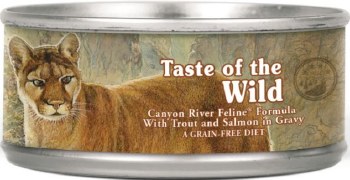 Taste of the Wild Canyon River Feline Trout and Smoked Salmon in Gravy Grain Free Canned, Wet Cat Food, 3oz