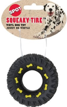 Spot Vinyl Squeaky Tire, Assorted, 3.5 inch