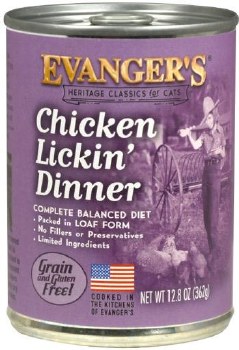 Evanger's Chicken Lickin' Dinner Canned Wet Cat Food case of 12, 12.8oz Cans