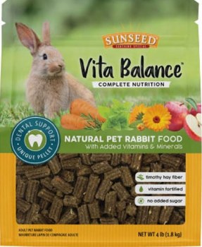Sunseed Vitakraft Vita Balance Complete Nutrition Rabbit Food 4lb