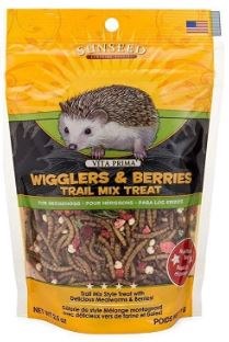 Sunseed Vita Prima Wigglers and Berries Trail Mix Hedgehog Treat 2.5oz