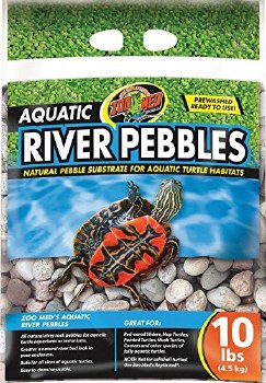 Zoo Med Lab Aquatic River Pebble Substrate for Aquatic Turtles, 10lb