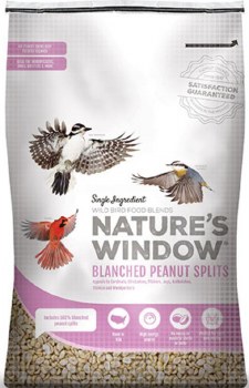Natures Window Blanched Peanut Splits, Wild Bird Seed, 30lb