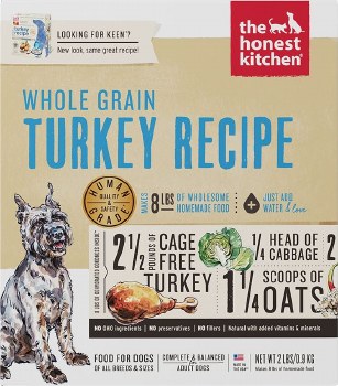 Honest Kitchen Whole Grain Turkey Recipe, Dry Dog Food, 2lb