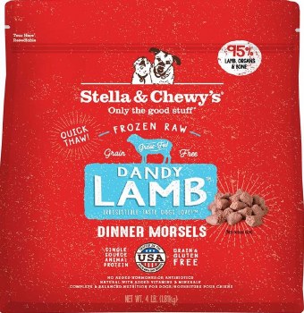 Stella & Chewy's Frozen Patties with Morsel Dog Lamb 4lb