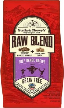 Stella & Chewy Raw Blend Lamb, Goat, and Elk Formula, Grain and Gluten Free, Potato Free, Dry Dog Food, 22lb
