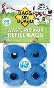 Bags On Board Waste Bag Refills, Blue, 60 count
