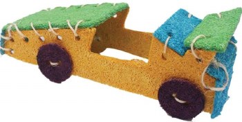 A&E Cage Nibbles Loofah Race Car Small Animal Chew, Small