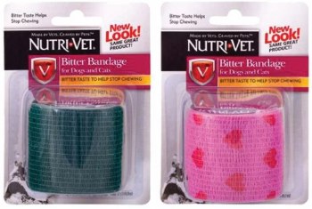 NutriVet Bitter Bandage for Cats and Dogs, 2 inch, Assorted Colors