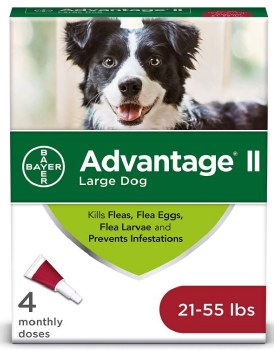 Bayer Advantage II Large Dog 21-55lb 4 Month Supply