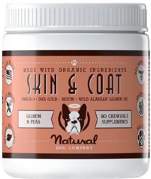 Natural Dog Skin and Coat Supplements 90 count