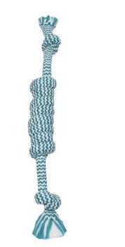 Mammoth Extra Fresh Dental Monkey Fist Rope Bar Chew for Dogs, Green White, 18 inch
