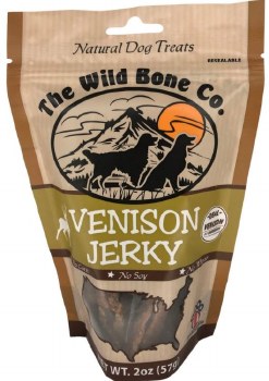 The Wild Bone Co. Natural Jerky, Venison, Dog Treats, 2oz