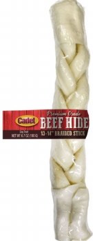 Cadet Gourmet Braided Rawhide Stick, 13-14 inch