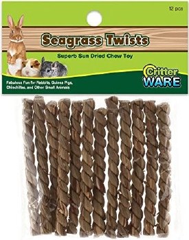 Ware Sun Dried Seagrass Twists Small Animal Chew Toy, 4 inch, 12 Count