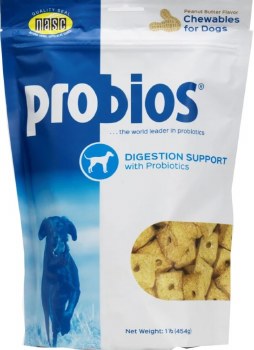Probios Digestion Support Dog Treats, Peanut Butter, 1lb