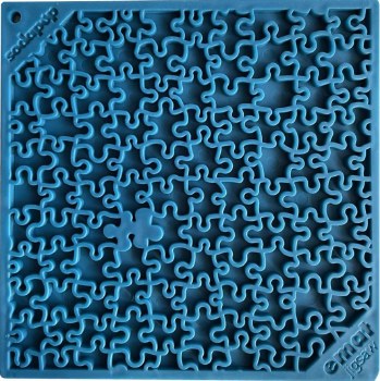 SodaPup Enriching Lick Mat Jigsaw, Blue, Large