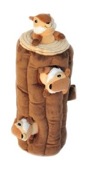 Zippy Paws Burrow Log, Brown, Dog Toys, Large