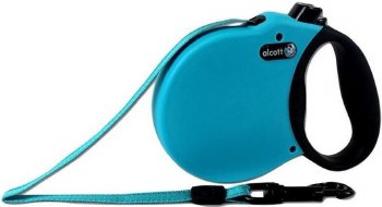 Alcott Adventure Retractable Leash, Blue, 16ft, up to 25lb