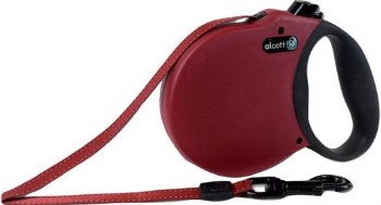 Alcott Adventure Retractable Leash, Red, 16ft, up to 110lb Large