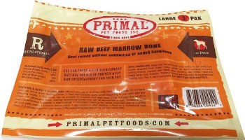 Primal Raw Recreational Beef Marrow Dog Bones, Large