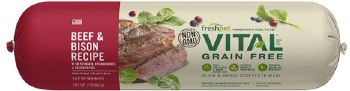 Freshpet Vital Roll Grain Free Beef & Bison Recipe for Dogs, 2lb