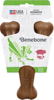 Benebone Chew Good Wish Bone with Real Bacon Regular Medium