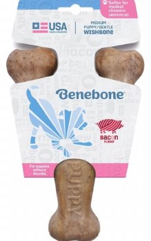 Benebone Wishbone Puppy, Bacon, Medium