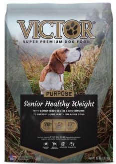 Victor Select Senior Healthy Weight Formula Beef and Brown Rice Recipe Dry Dog Food 15lb
