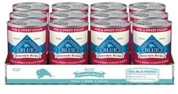 Blue Buffalo Homestyle Recipe Fish Dinner with Garden Vegetables Canned Wet Dog Food case of 12, 12.5oz Cans