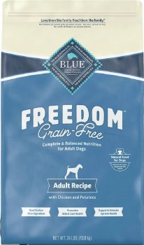 Blue Buffalo Freedom Adult Chicken Recipe Grain Free Dry Dog Food 24lb