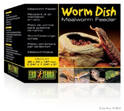 Exo Terra Worm Dish Feeder 95x45x127mm (3 3/4 inch x 1 3/4 inch x 5 inch)