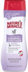 Nature's Miracle Odor Control Shampoo/Conditioner, Dog Shampoo, Lavender, 16oz